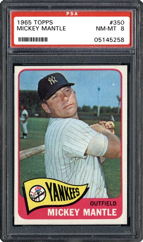 353), home runs (52) and RBI (130) to win the elusive Triple Crown as well as the American League Most Valuable Player award. . 1965 mickey mantle baseball card value